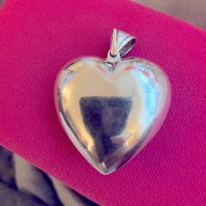 Women, sterling, silver heart pendant